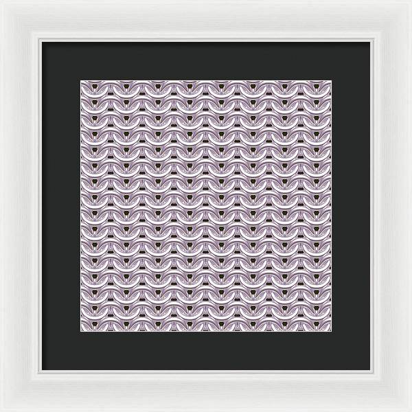 Cloudy Silver Maille Framed Print