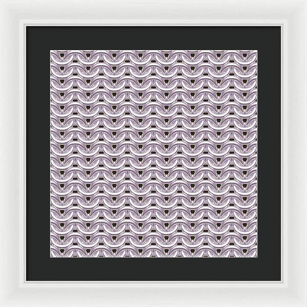 Cloudy Silver Maille Framed Print