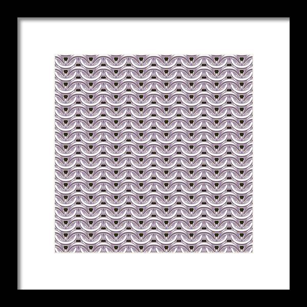 Cloudy Silver Maille Framed Print