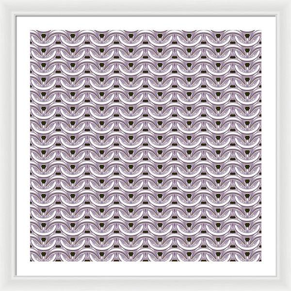 Cloudy Silver Maille Framed Print
