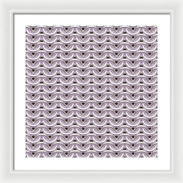 Cloudy Silver Maille Framed Print