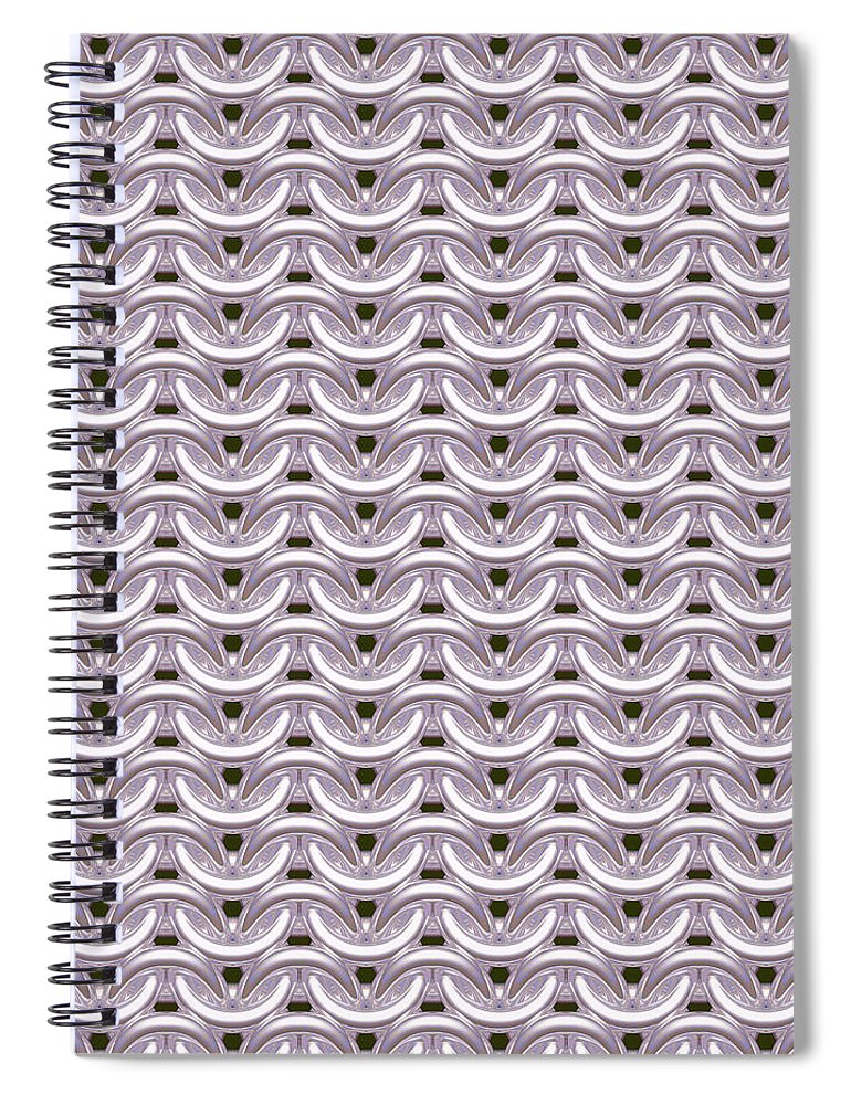 Cloudy Silver Maille Spiral Notebook
