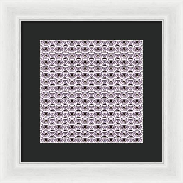 Cloudy Silver Maille Framed Print