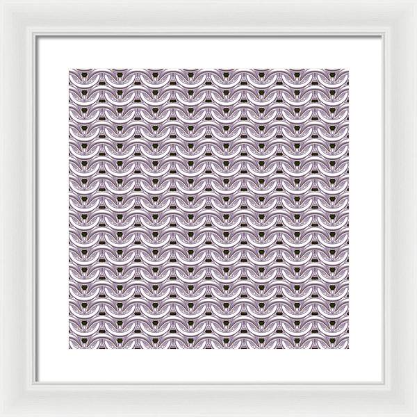 Cloudy Silver Maille Framed Print