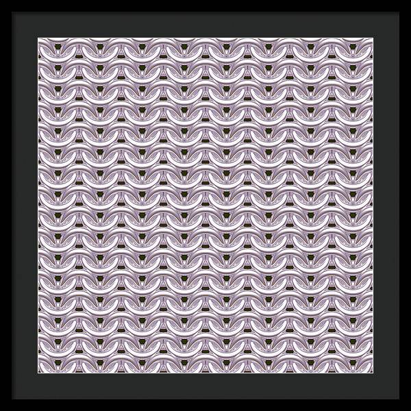 Cloudy Silver Maille Framed Print