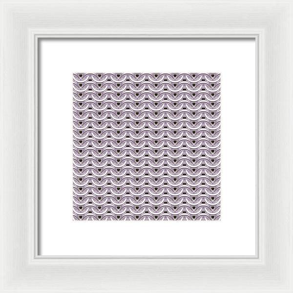 Cloudy Silver Maille Framed Print