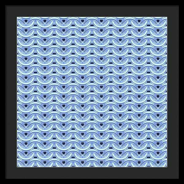 Dawn Blue Maille Framed Print