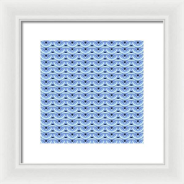 Dawn Blue Maille Framed Print