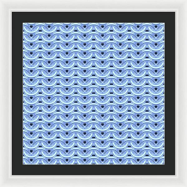 Dawn Blue Maille Framed Print