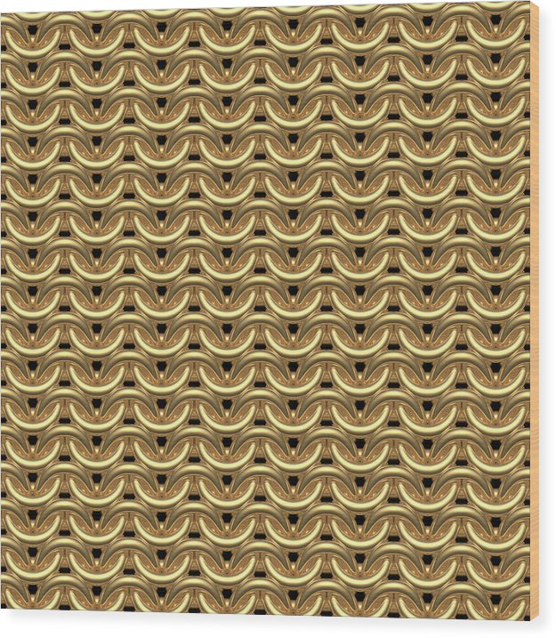 Golden Maille Wood Print