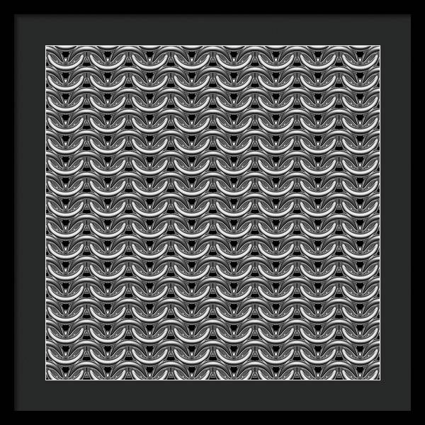 Grey Maille Framed Print