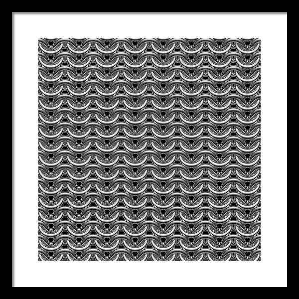 Grey Maille Framed Print