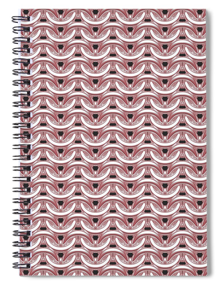 Peachy Rose Maille Spiral Notebook