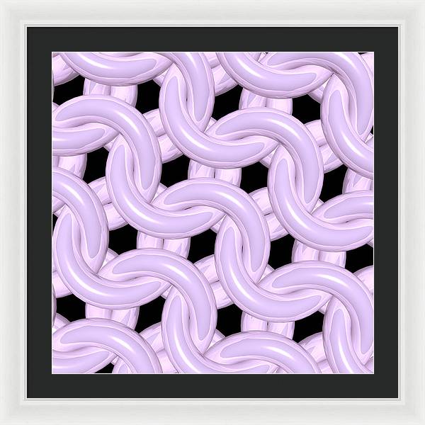 Pink Candy Maille Framed Print
