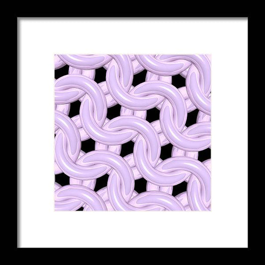 Pink Candy Maille Framed Print