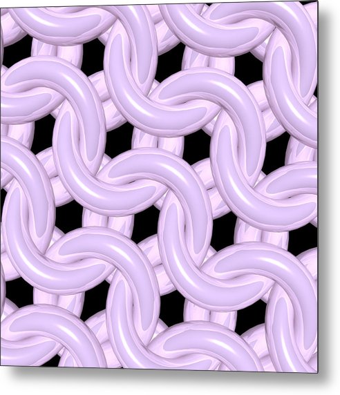 Pink Candy Maille Metal Print