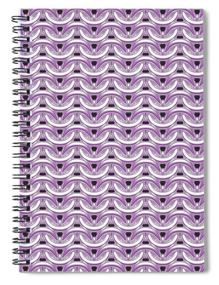 Silver Pink Maille Spiral Notebook