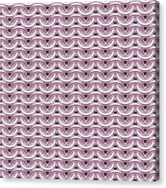Silver Rose Maille Canvas Print