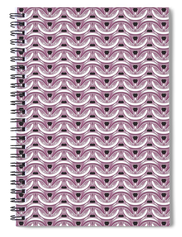 Silver Rose Maille Spiral Notebook