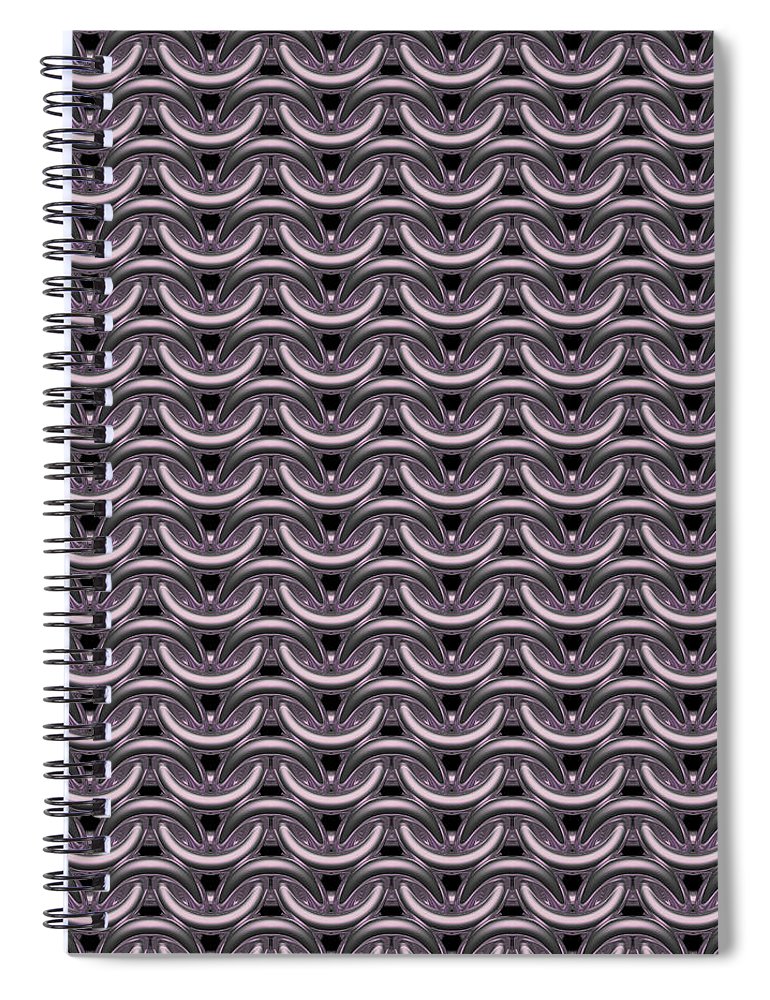 Tarnished Silver Maille Spiral Notebook