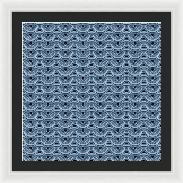 Twilight Blue Maille Framed Print