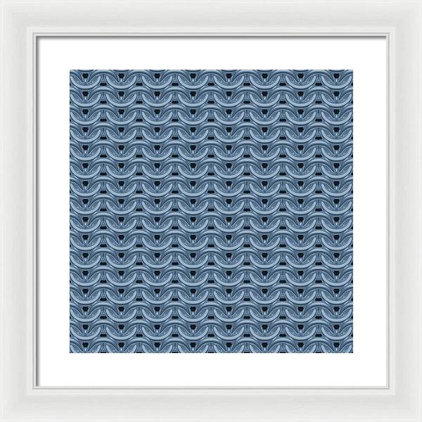 Twilight Blue Maille Framed Print