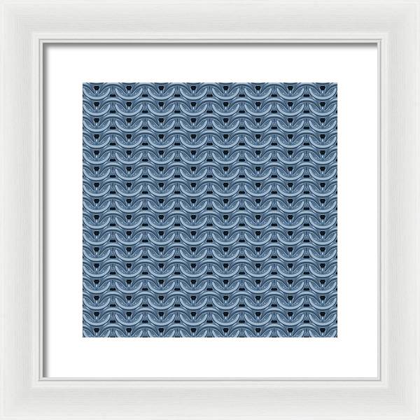 Twilight Blue Maille Framed Print